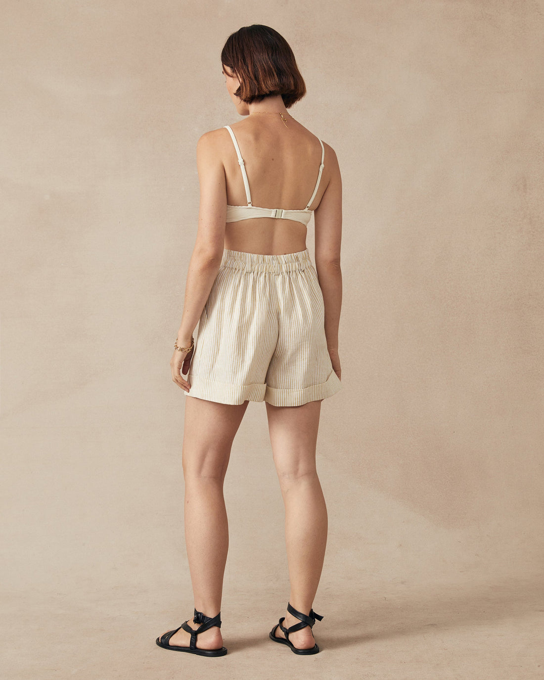 Poppy Shorts Dijon Stripe