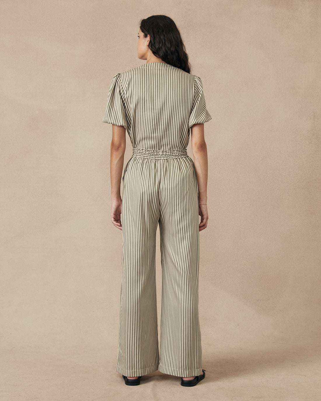Paros Pants Green Stripe