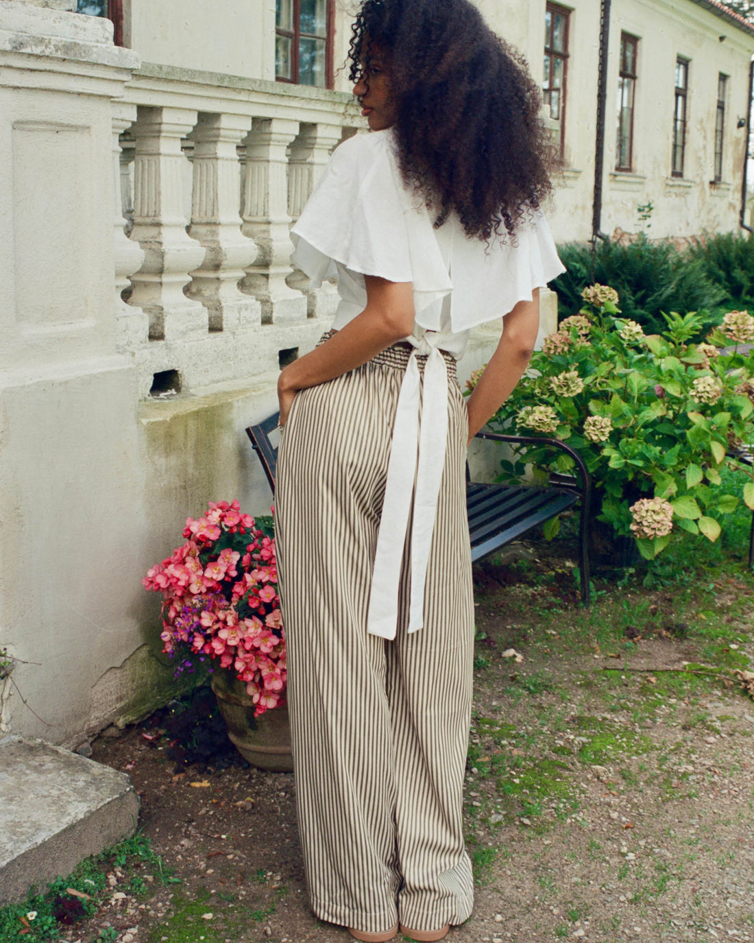 Paros Pants Green Stripe
