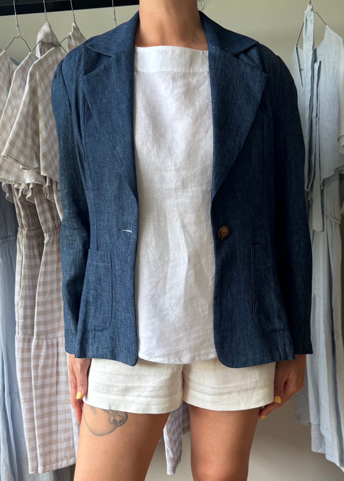 Henry Blazer Denim - Size: XS, S, M, L