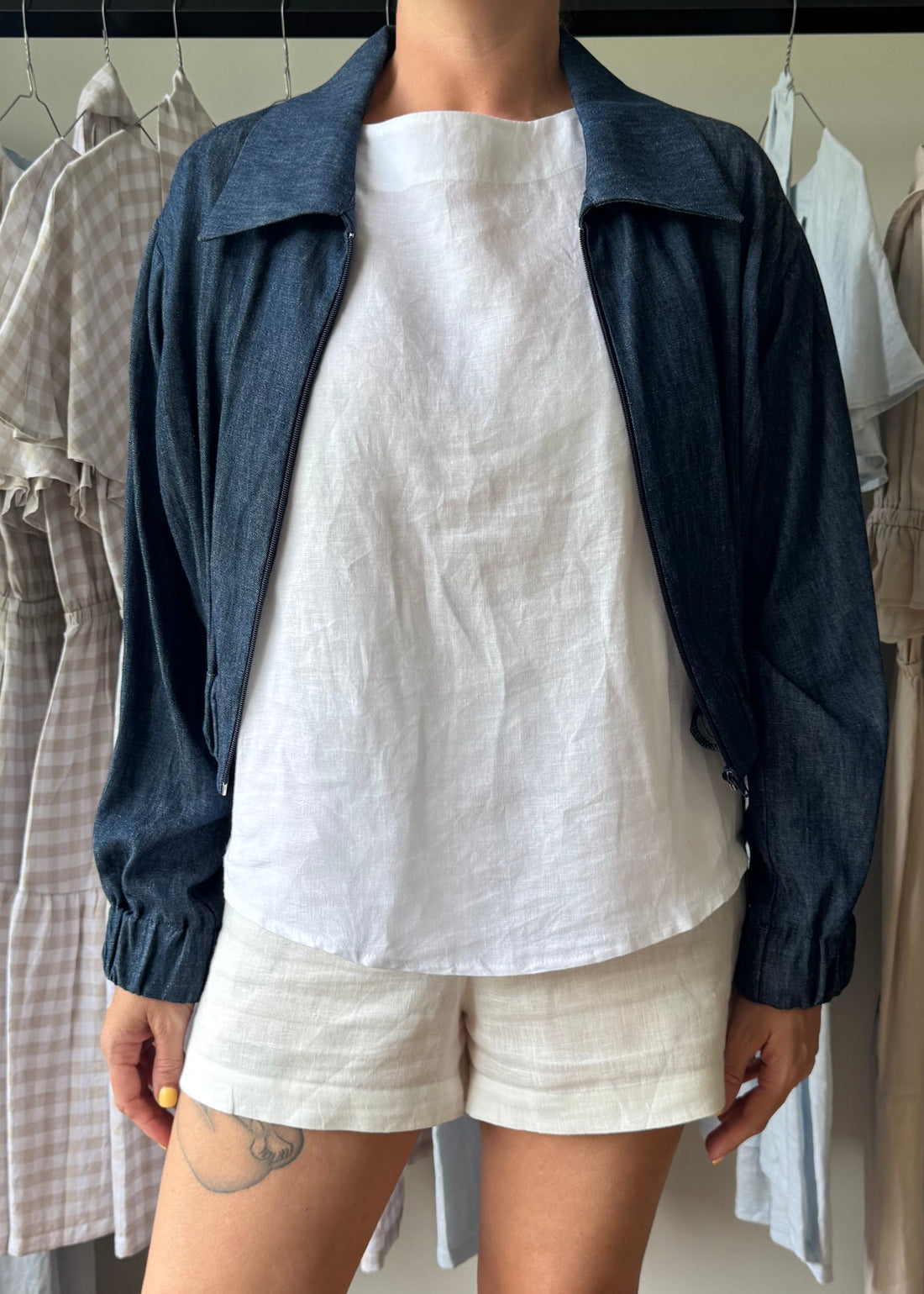 Maude Jacket Denim Sample - Size: M, L