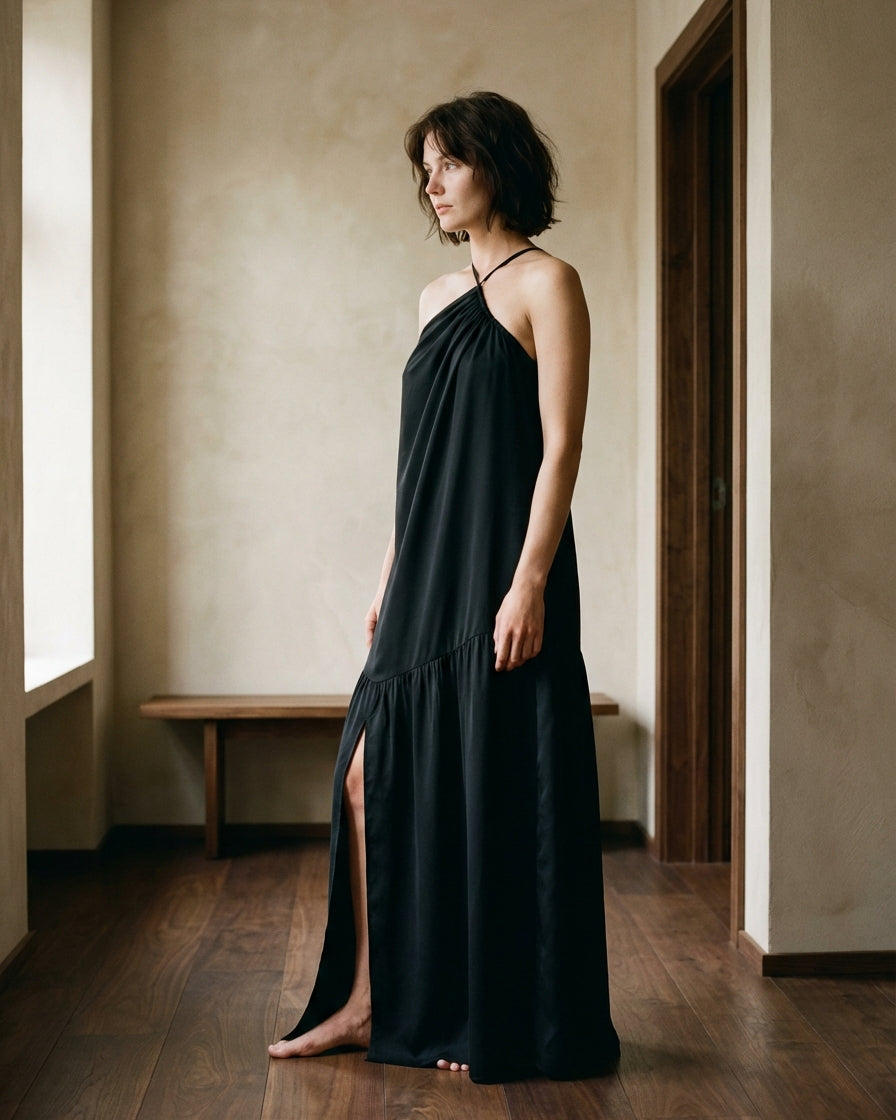 Rose Dress Black