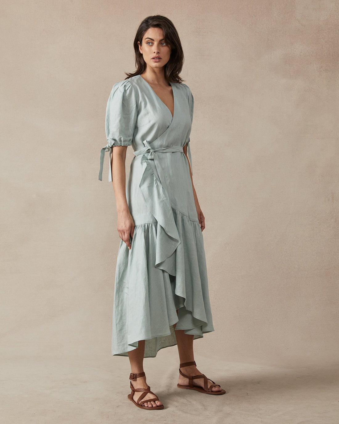 Stevie Wrap Dress Sage