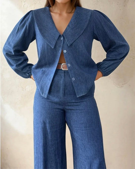 Jenny Blouse in Denim