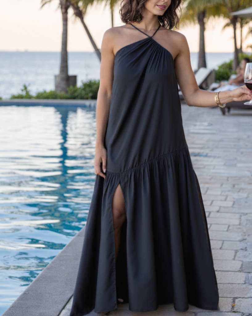 Rose Dress Black