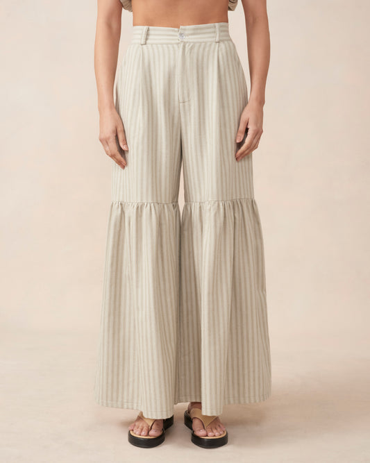 Nancy Pants Brown Stripe Sample - Size: XS, S, M