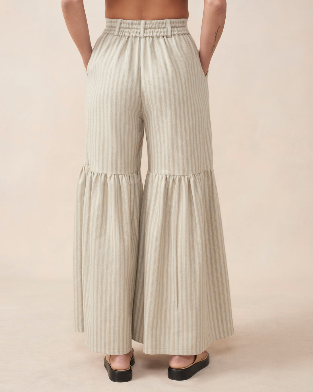 Nancy Pants Brown Stripe Sample - Size: XS, S, M