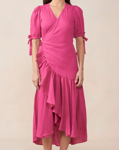 Stevie Wrap Dress Pink