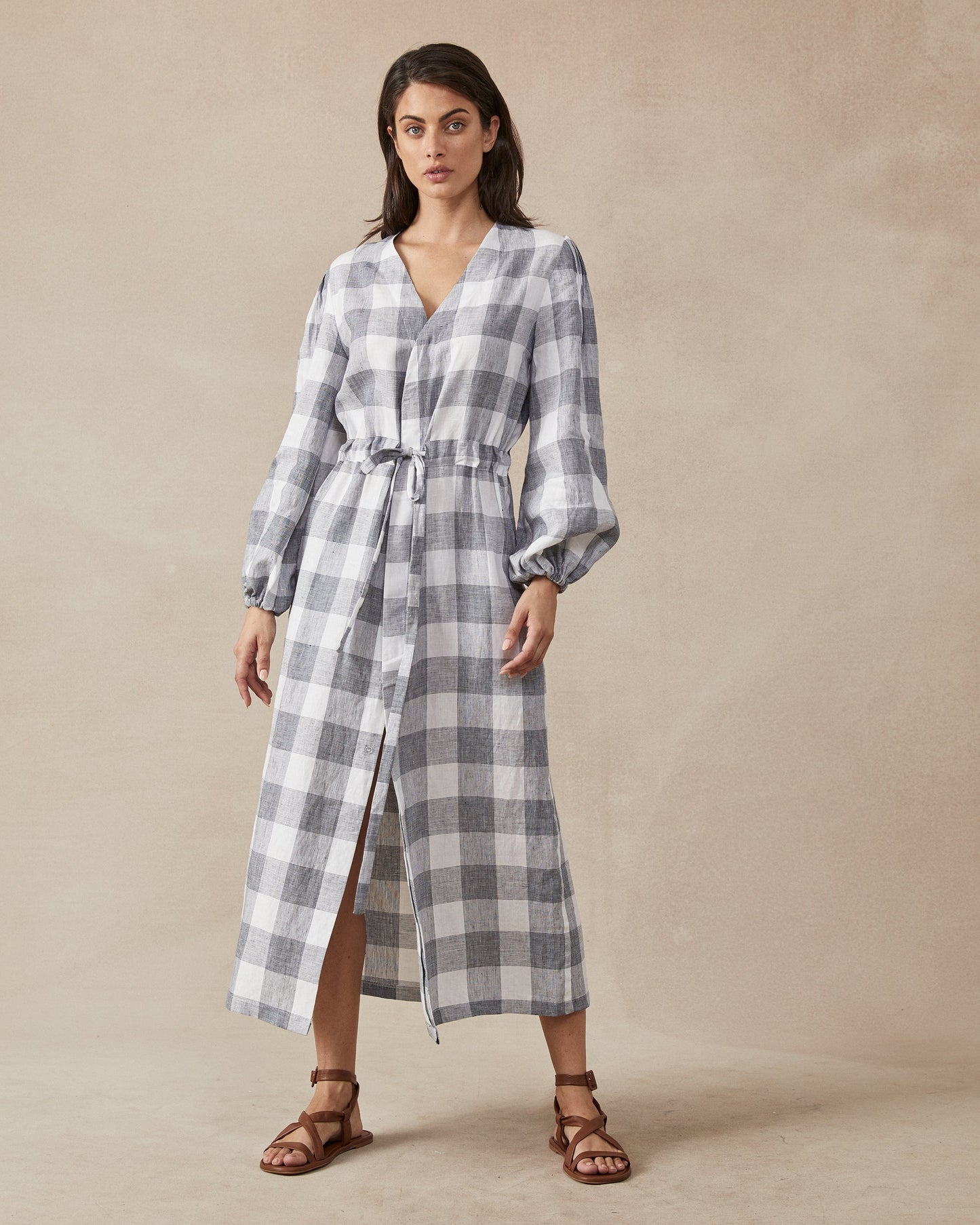 Lauren Dress Navy Check