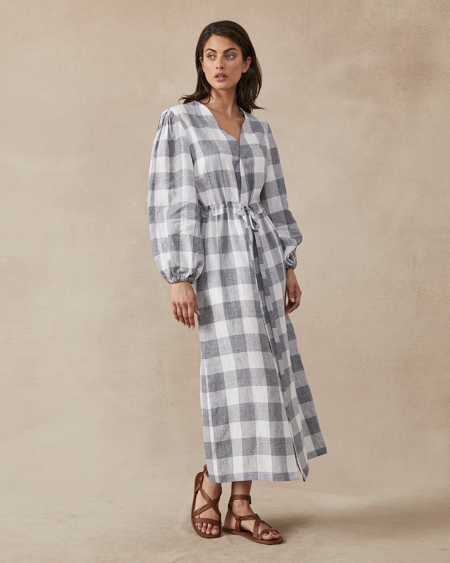 Lauren Dress Navy Check