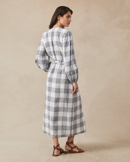 Lauren Dress Navy Check