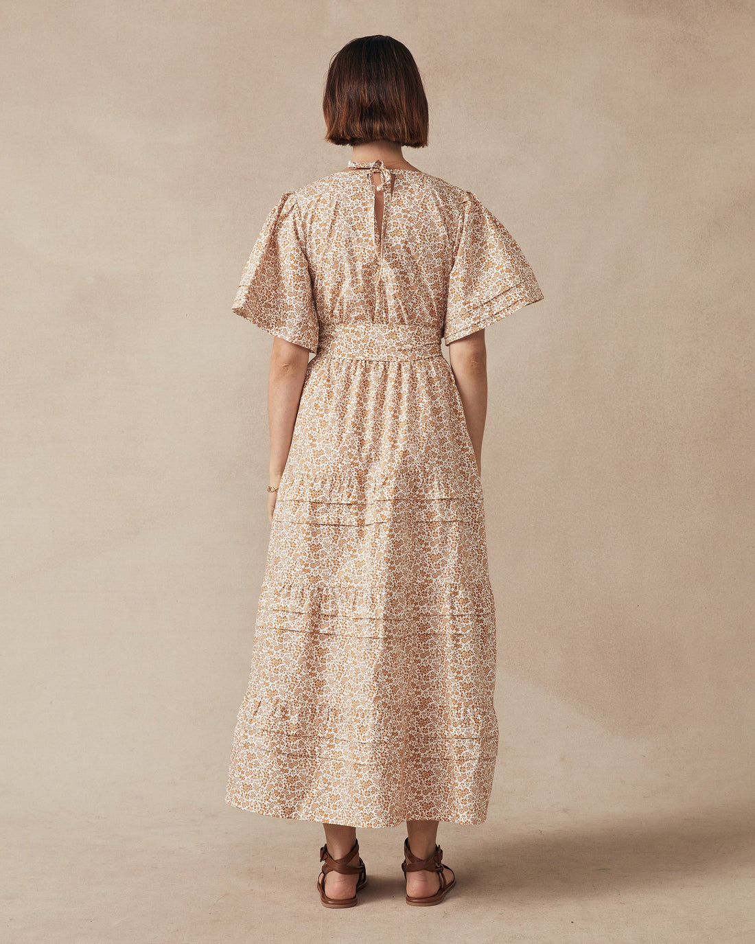 Lulu Dress Orange Floral - Size: S