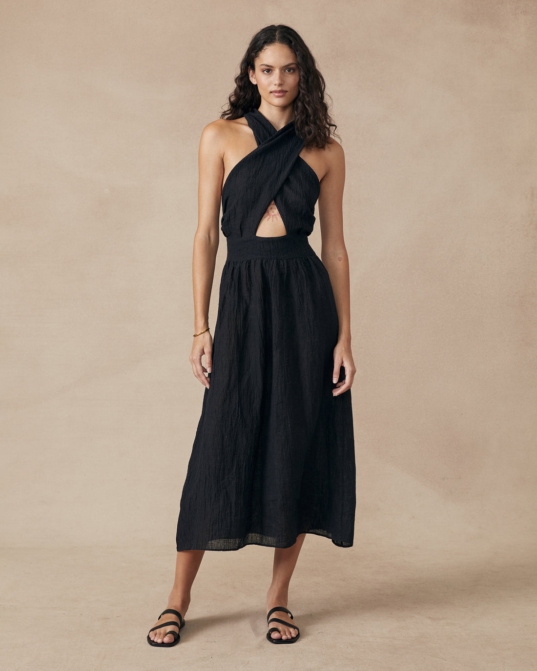 Lara Dress Black Sample - Size: S