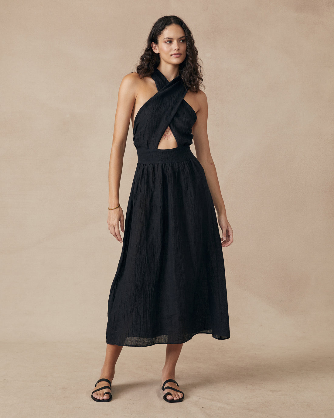 Lara Dress Black Sample - Size: S