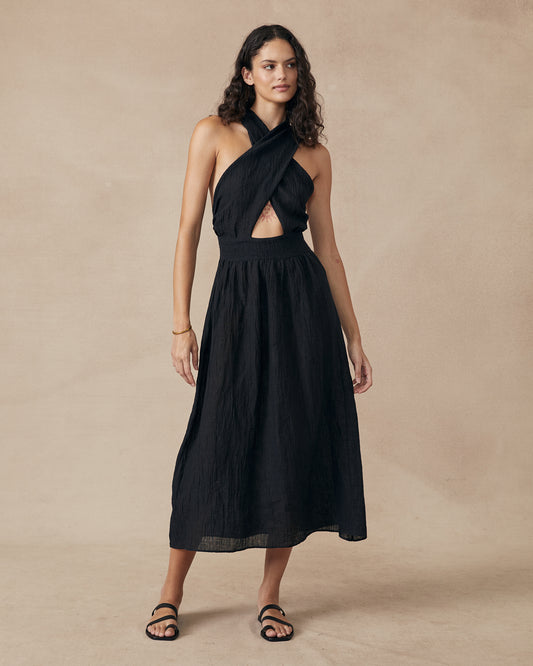 Lara Dress Black Sample - Size: S