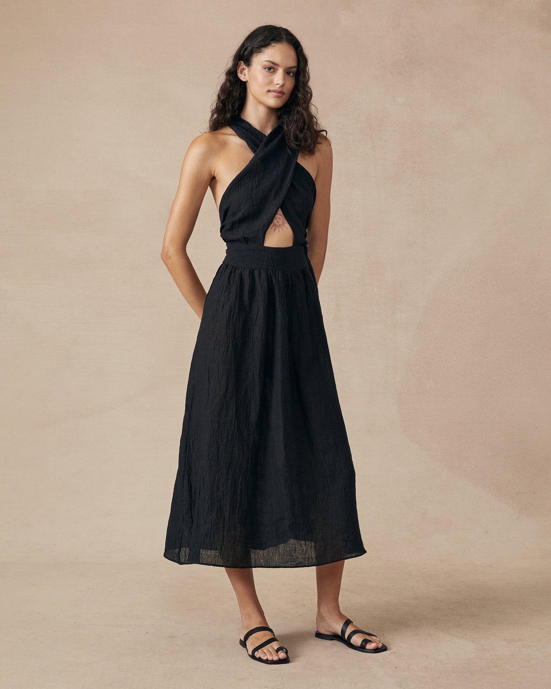 Lara Dress Black Sample - Size: S