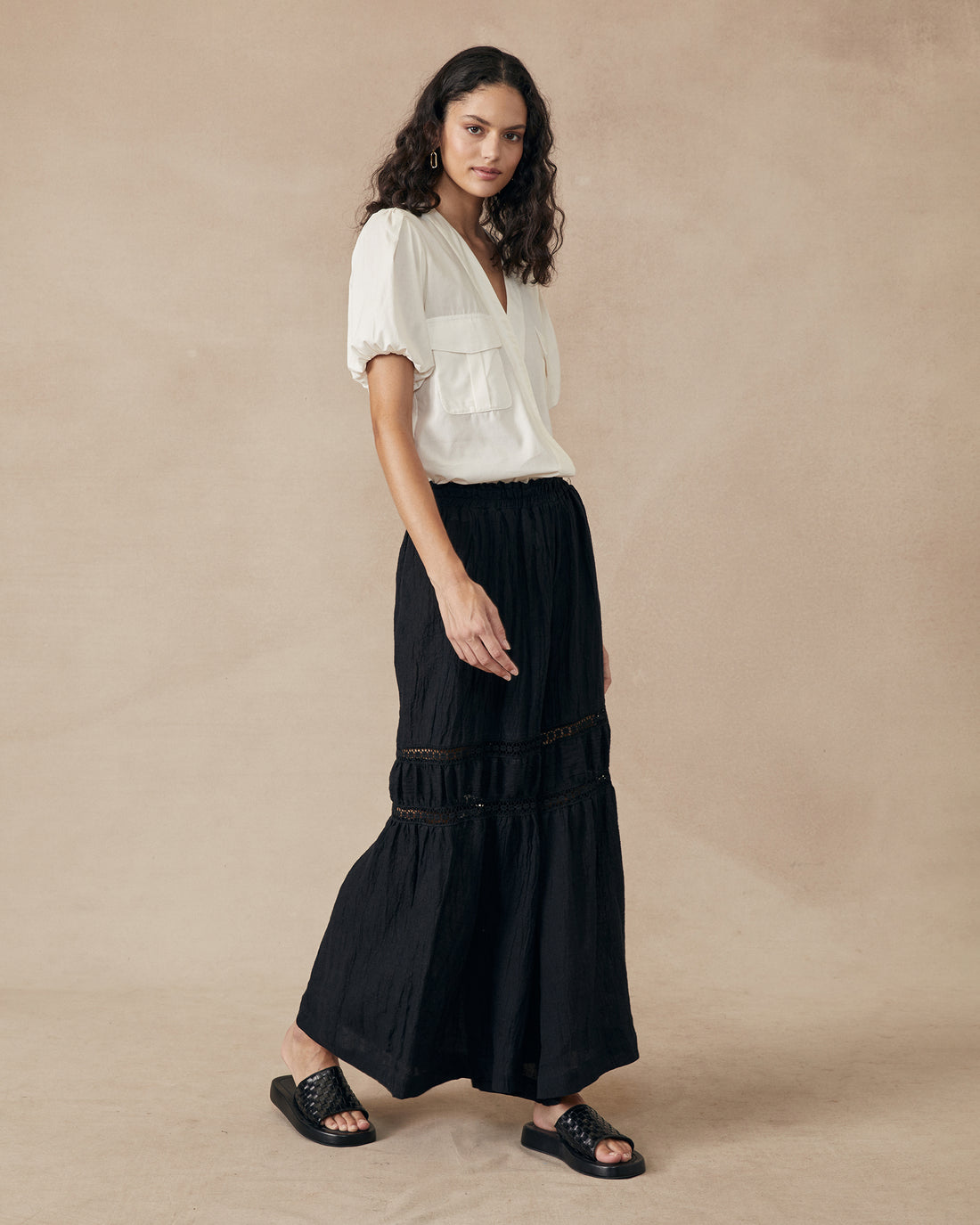 Tiered Pant Sample Black - Size: S