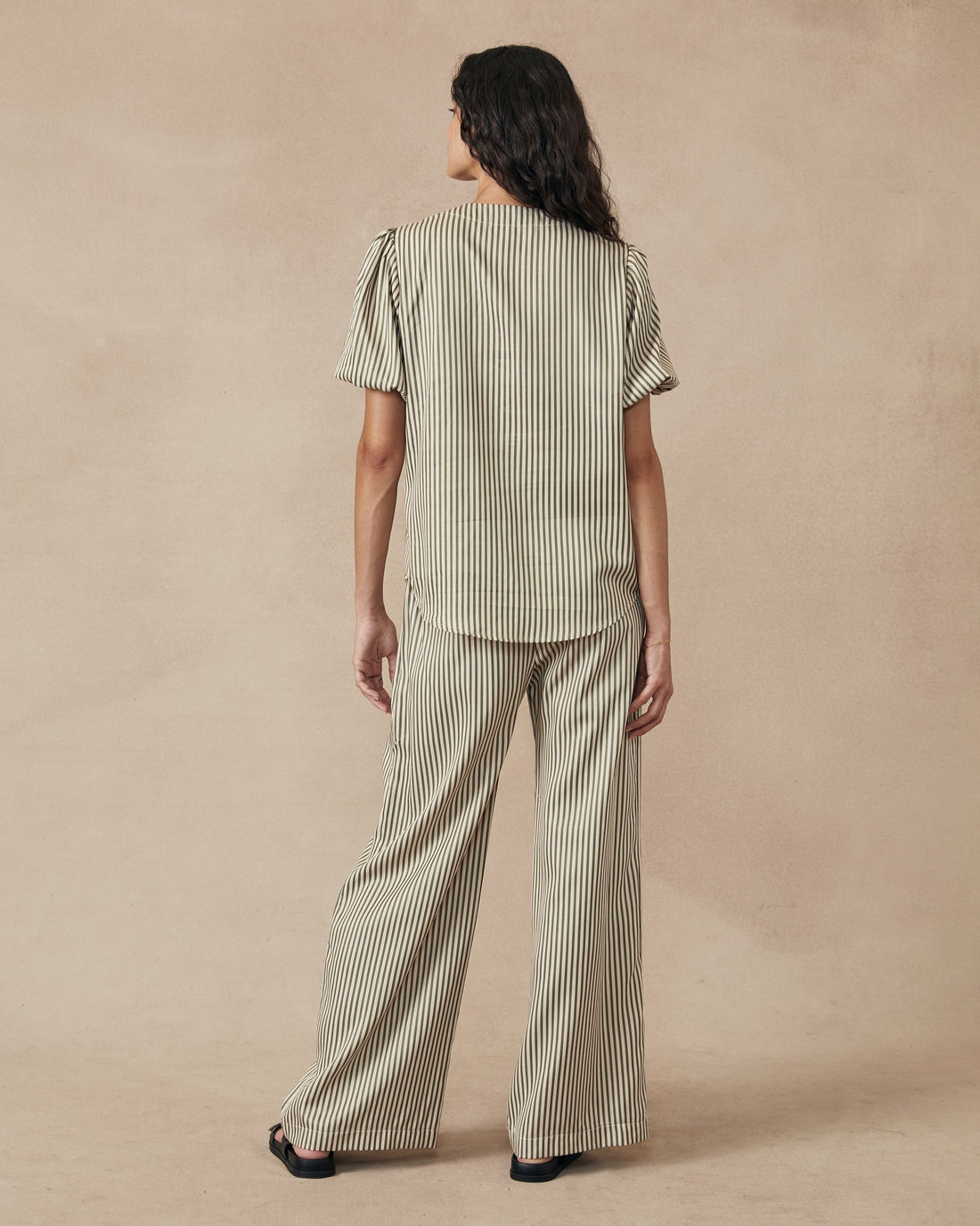 Ridge Shirt Green Stripe