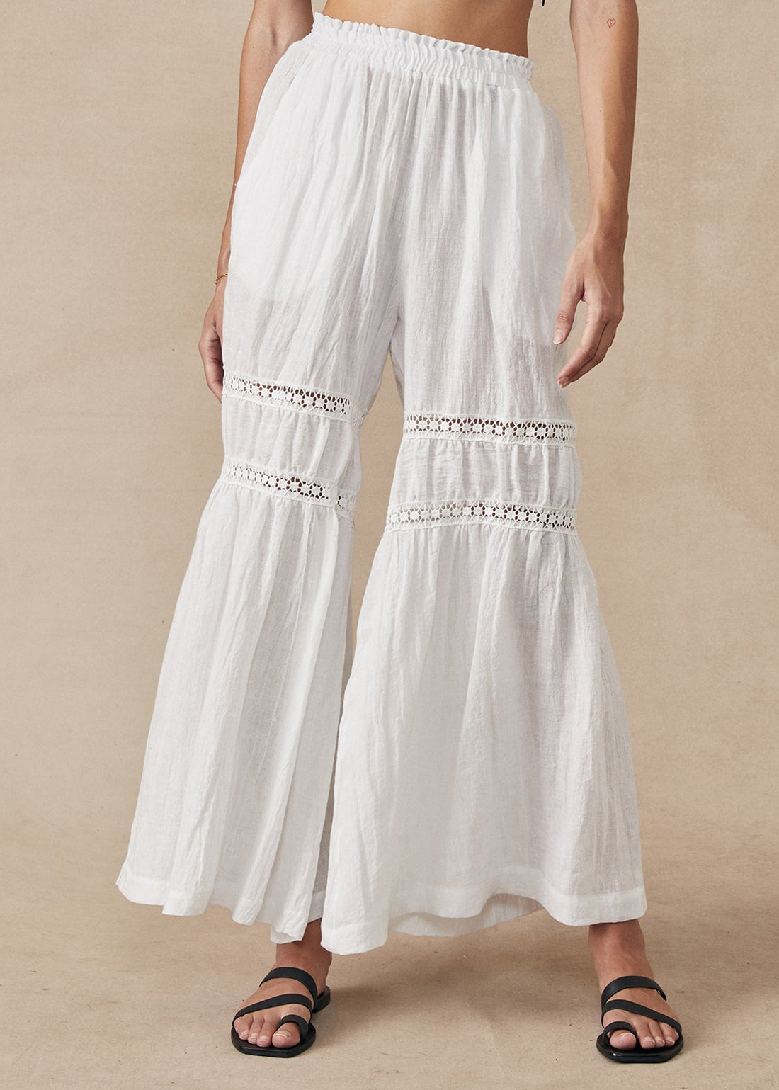 Tiered Pant Sample White - Size: S