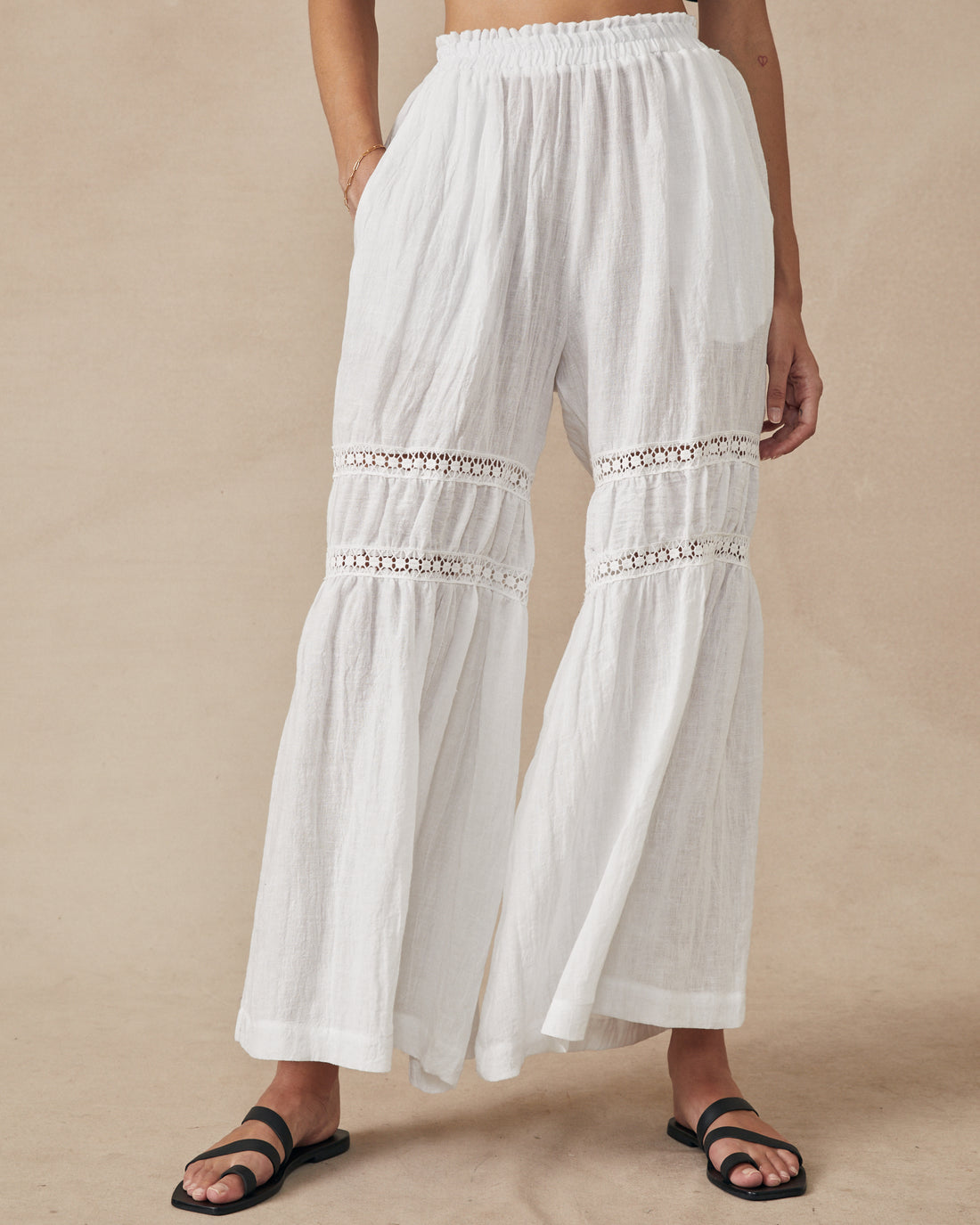 Tiered Pant Sample White - Size: S