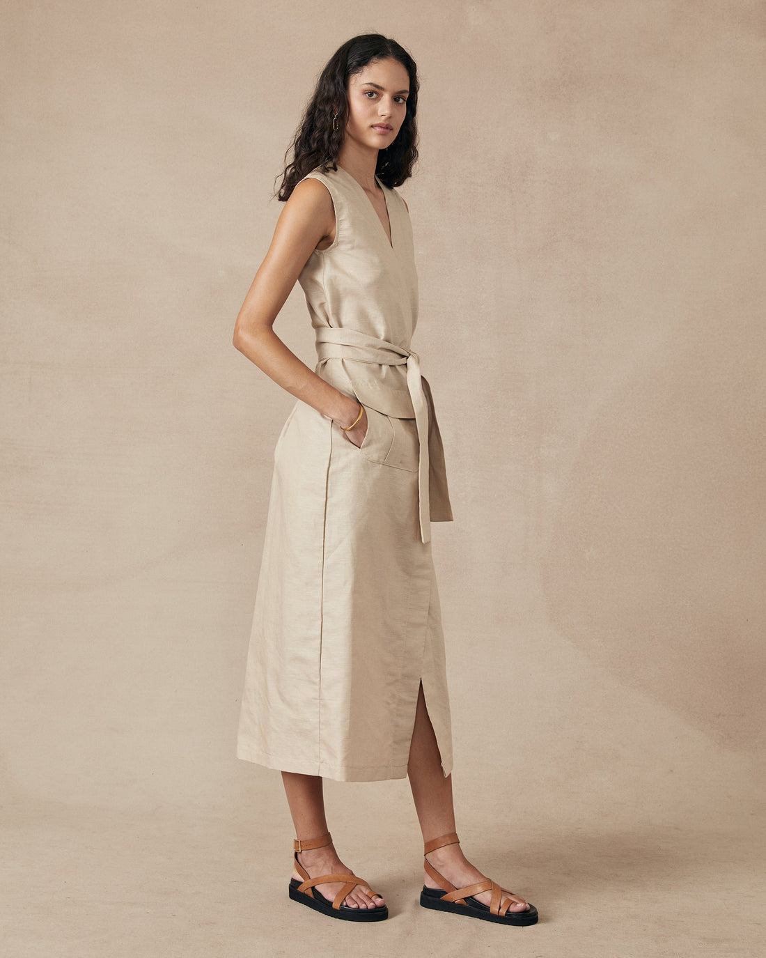 Ridge Dress Beige
