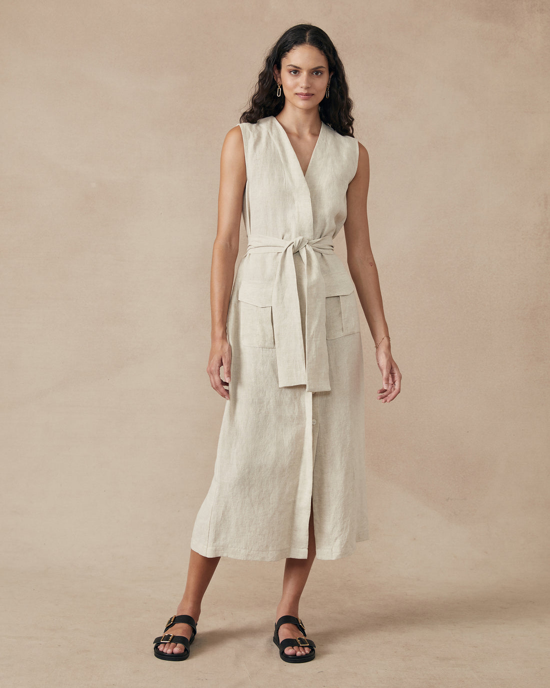 Ridge Dress Linen Sample - Size: S