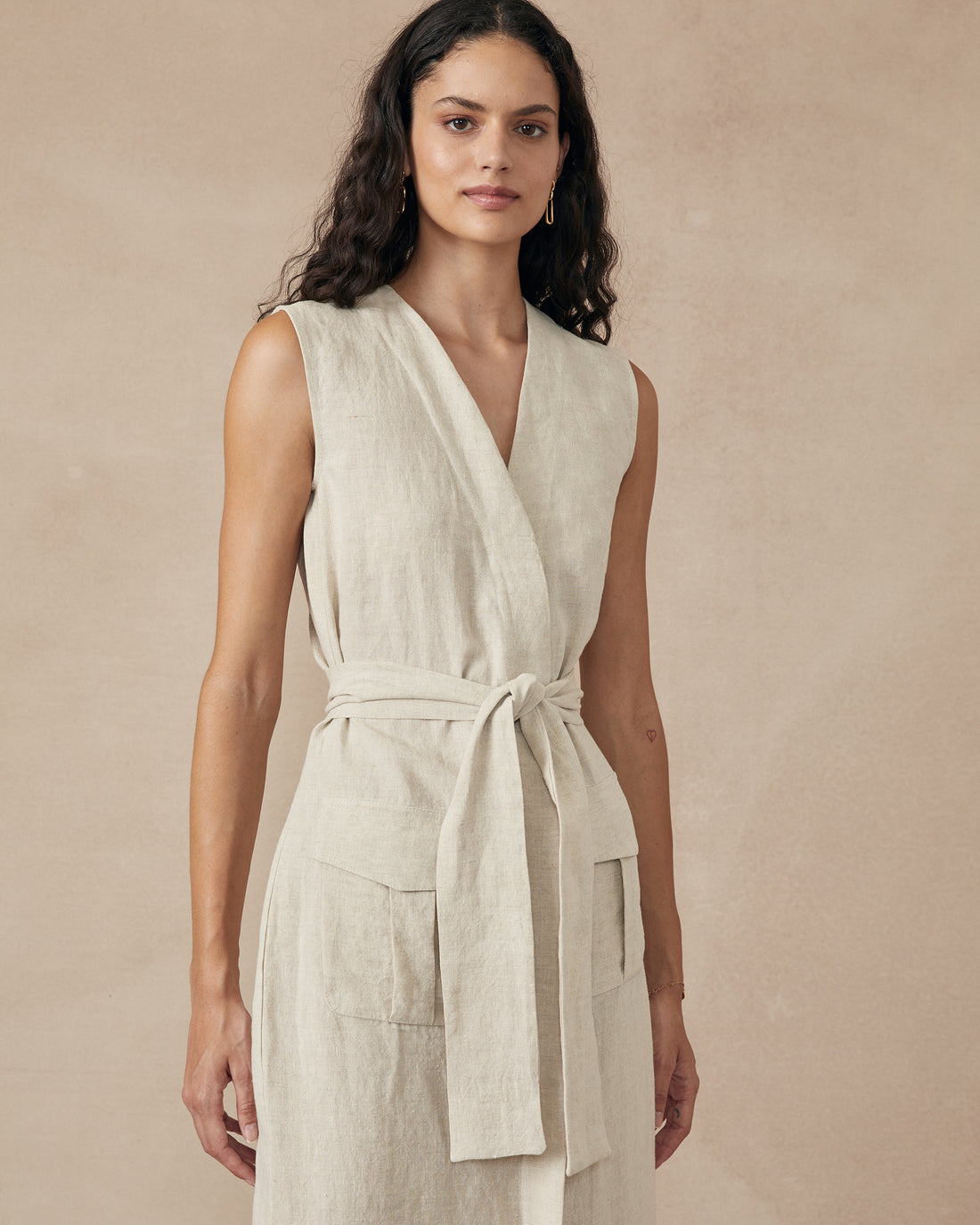 Ridge Dress Linen Sample - Size: S
