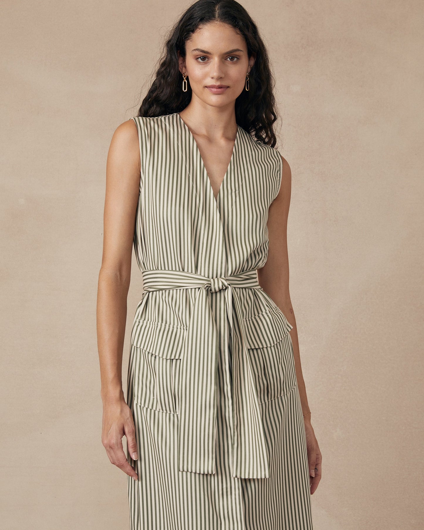 Ridge Dress Green Stripe