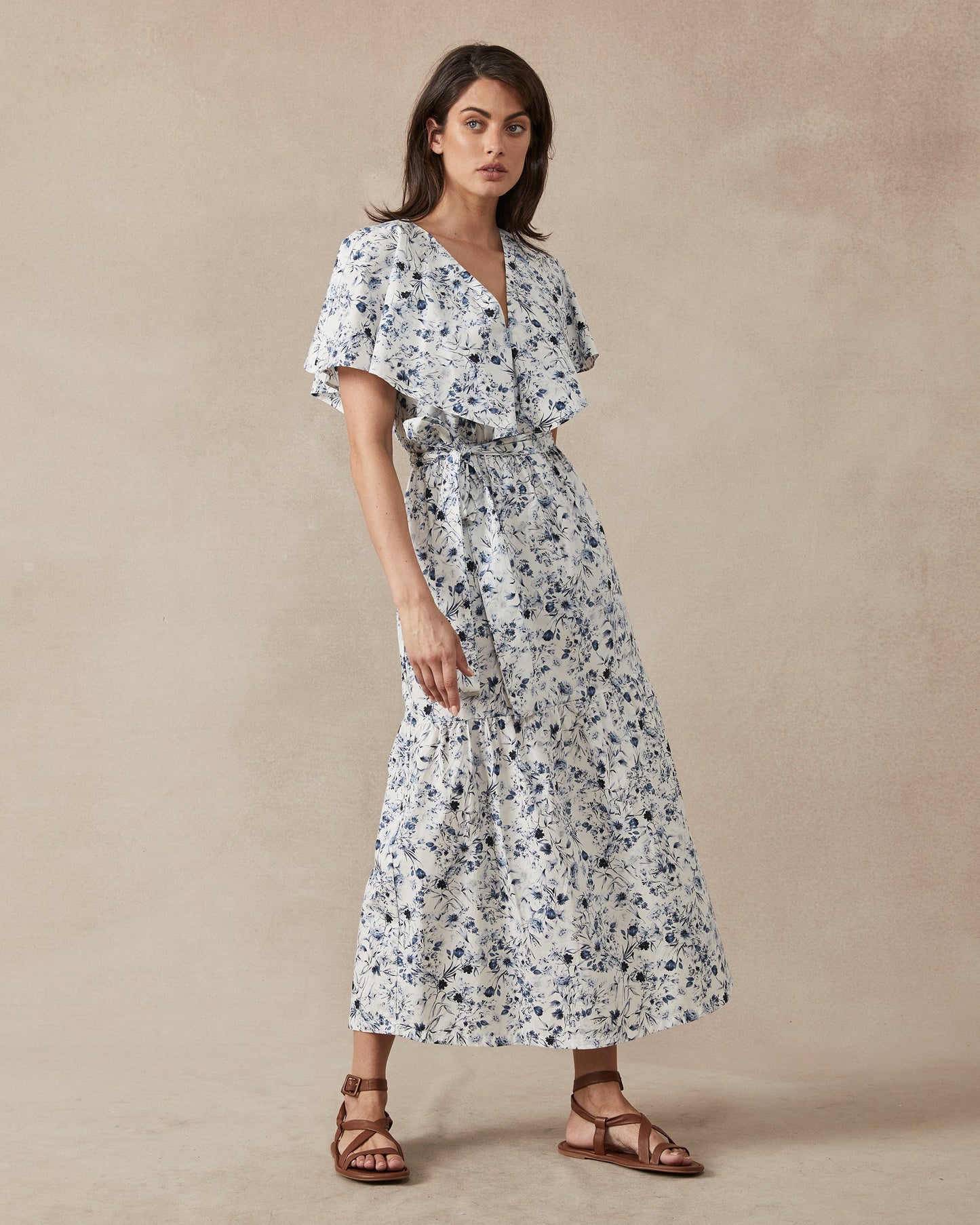 Chicago Dress Blue Floral