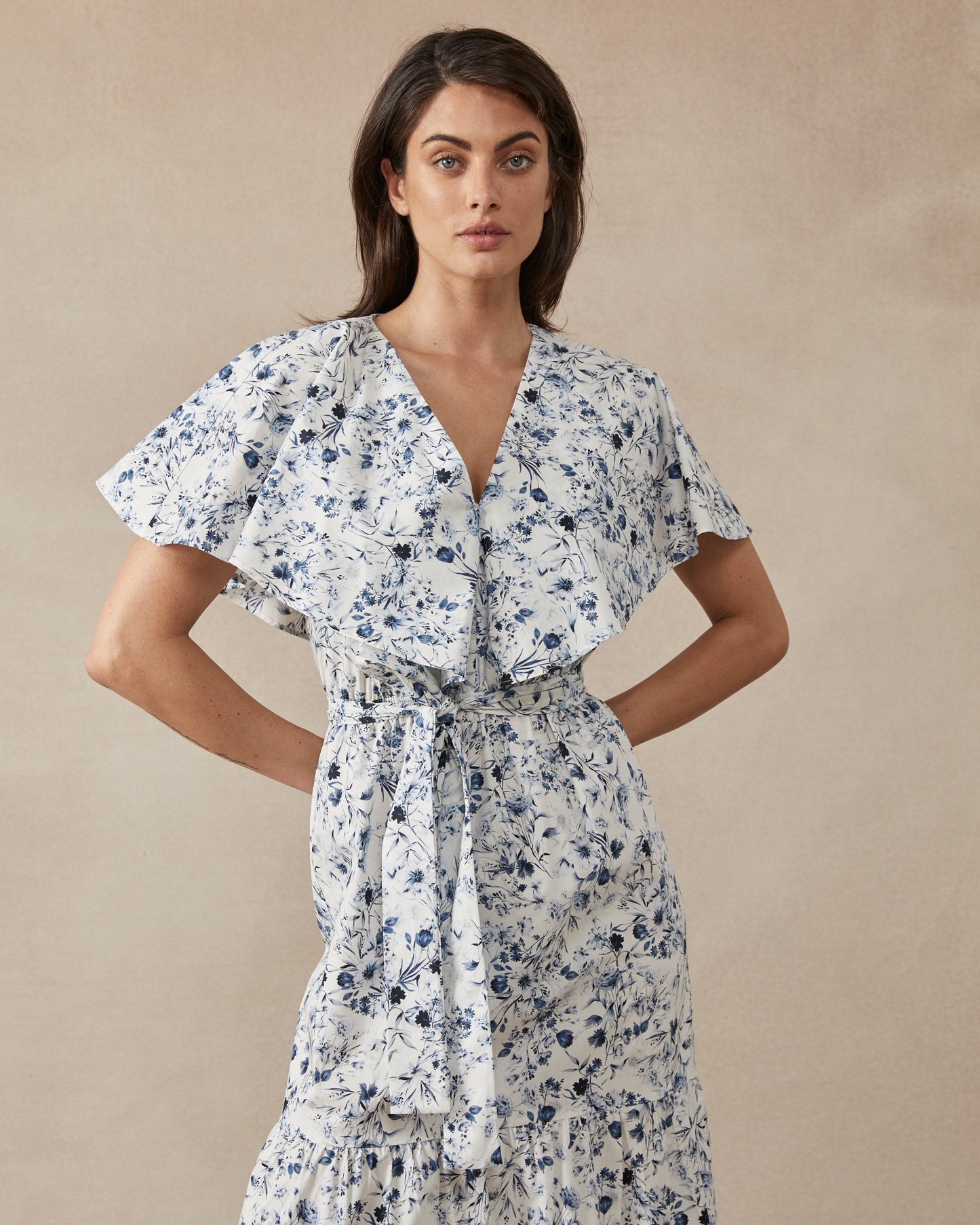 Chicago Dress Blue Floral