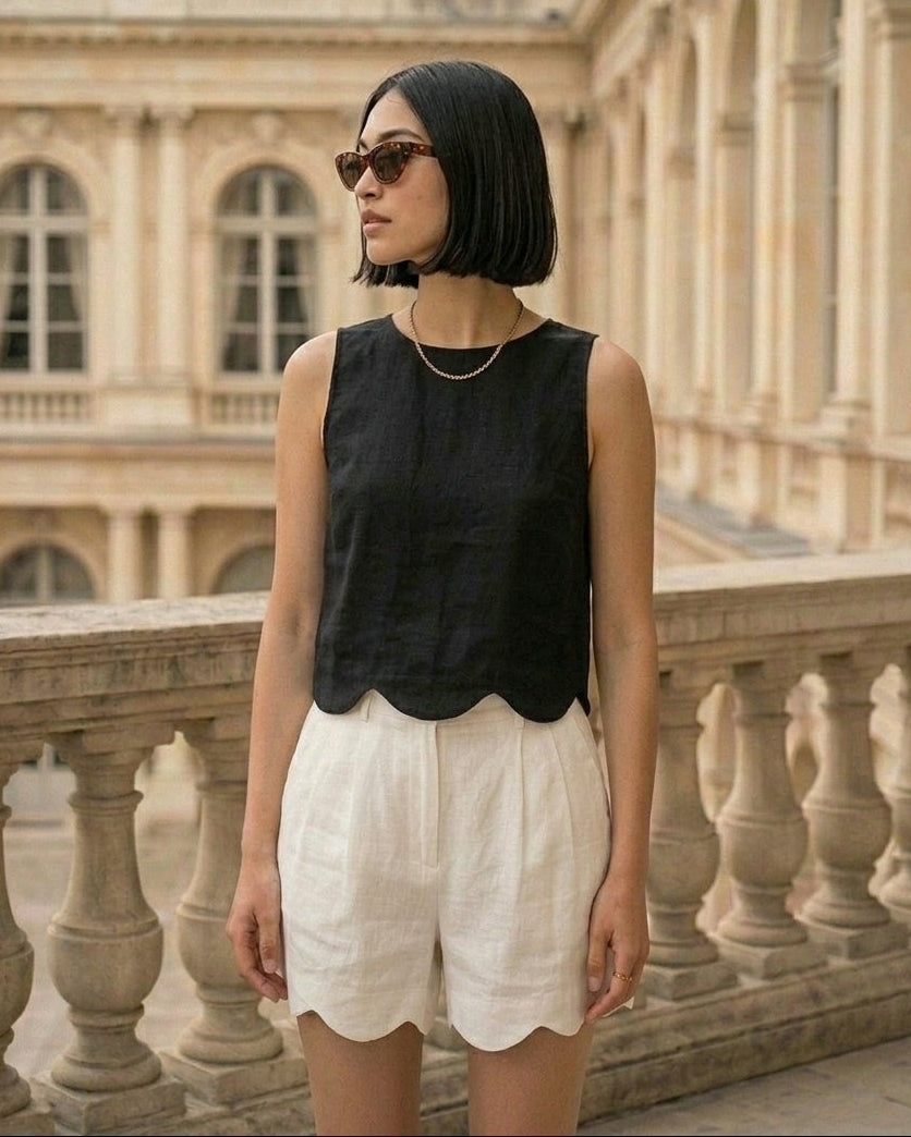 Daisy Top Black