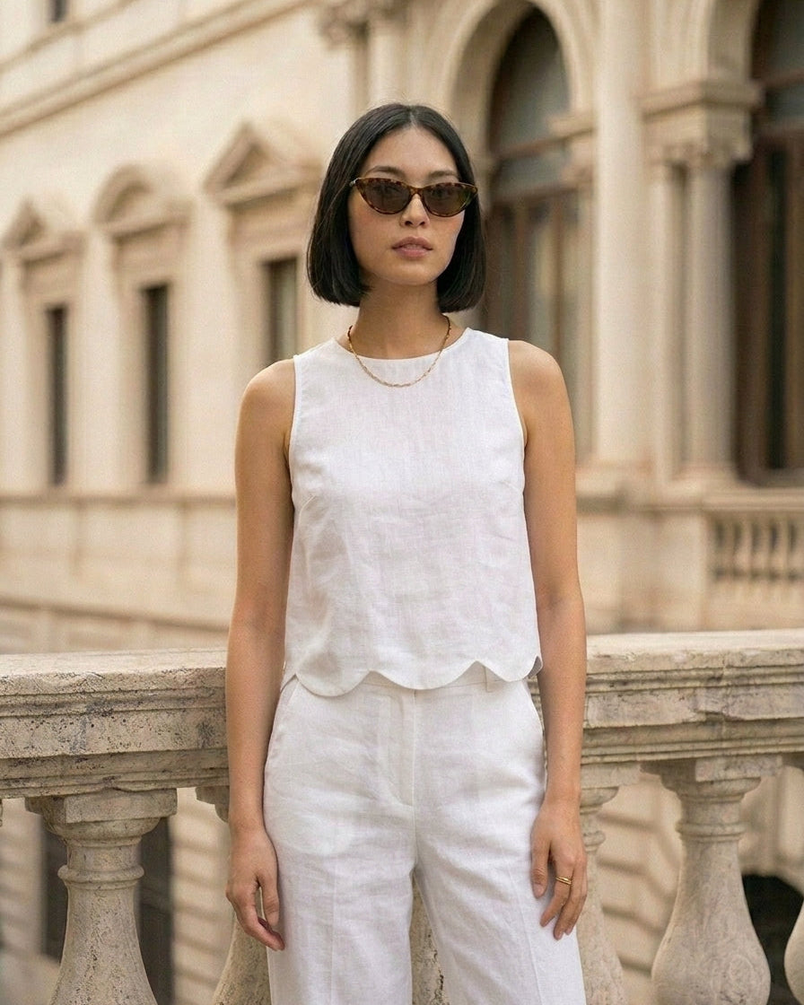Daisy Top White