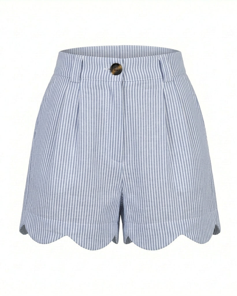 Daisy Shorts Blue and White Stripe