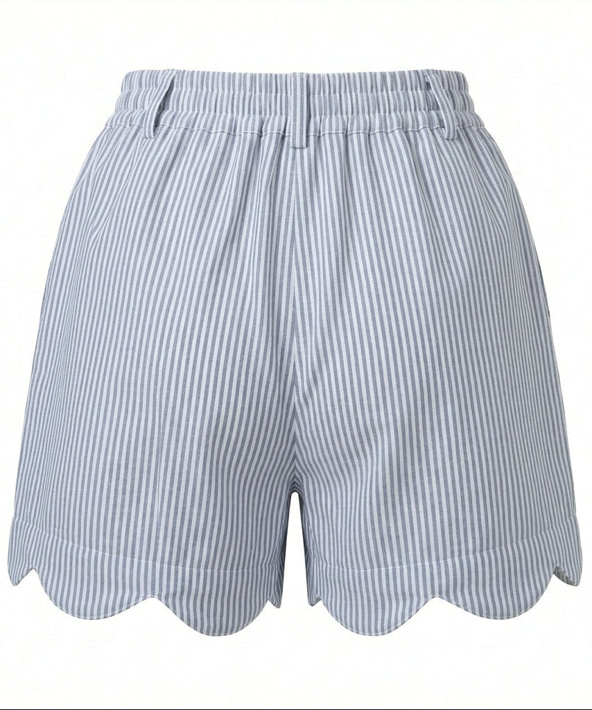 Daisy Shorts Blue and White Stripe