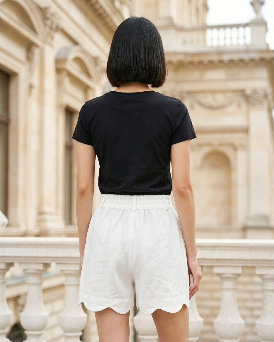Daisy Shorts White