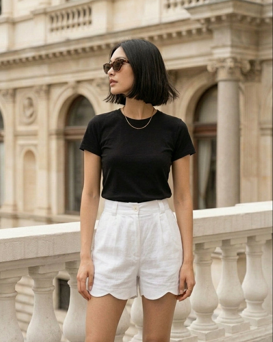 Daisy Shorts White
