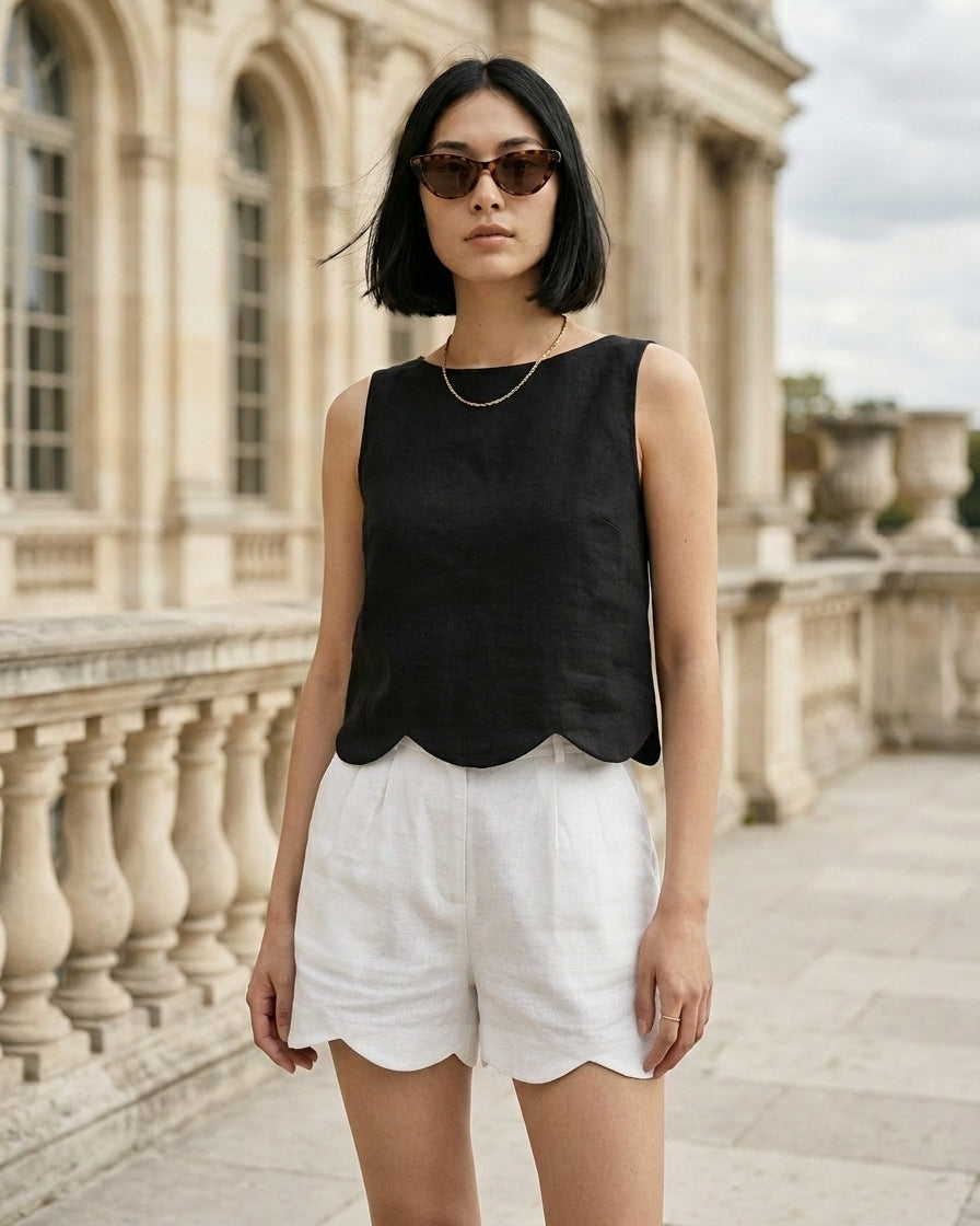 Daisy Top Black