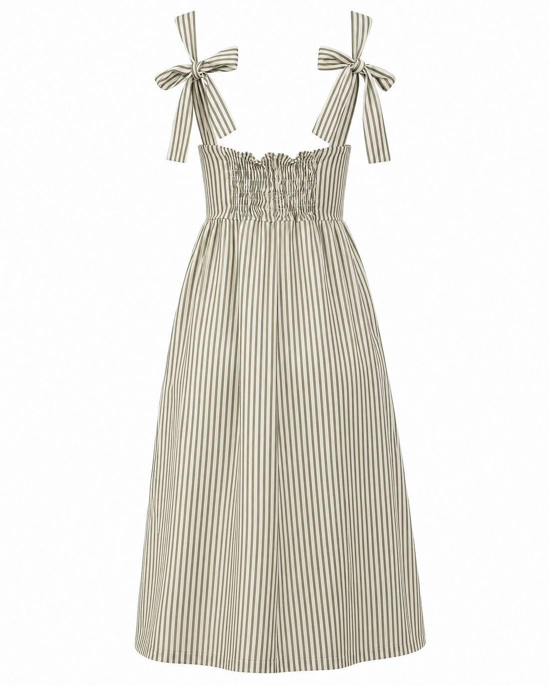 Dusk Dress Green Stripe