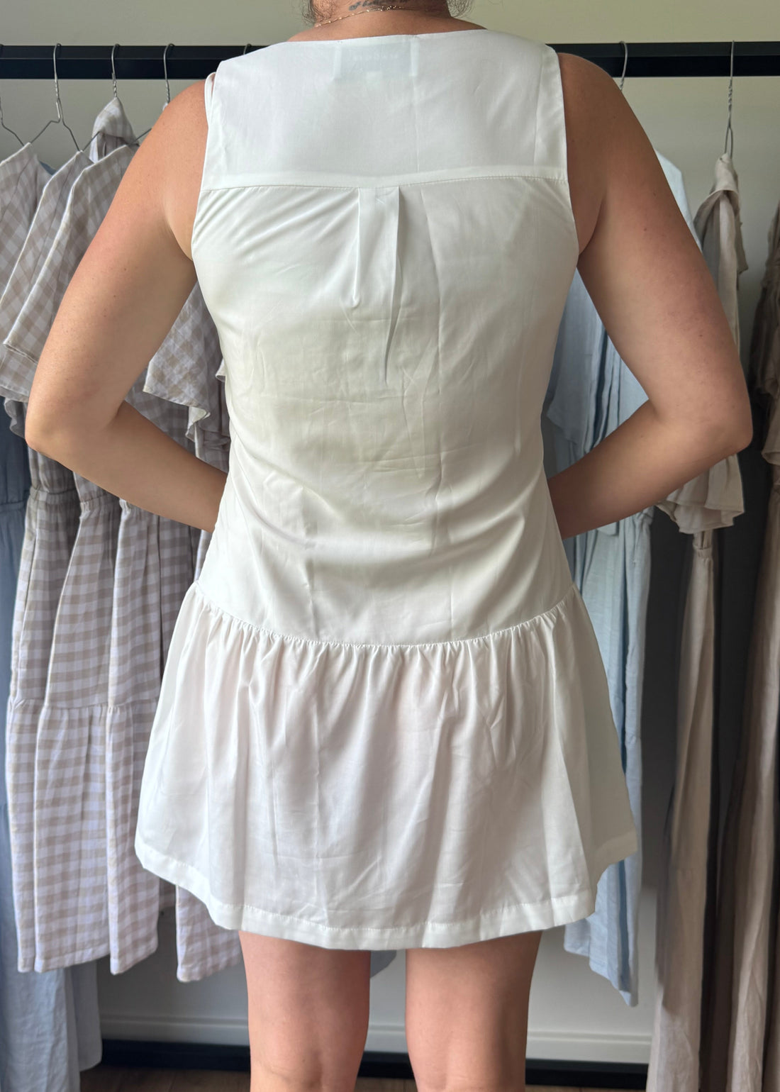 White Lace Dress Sample - Size: XS