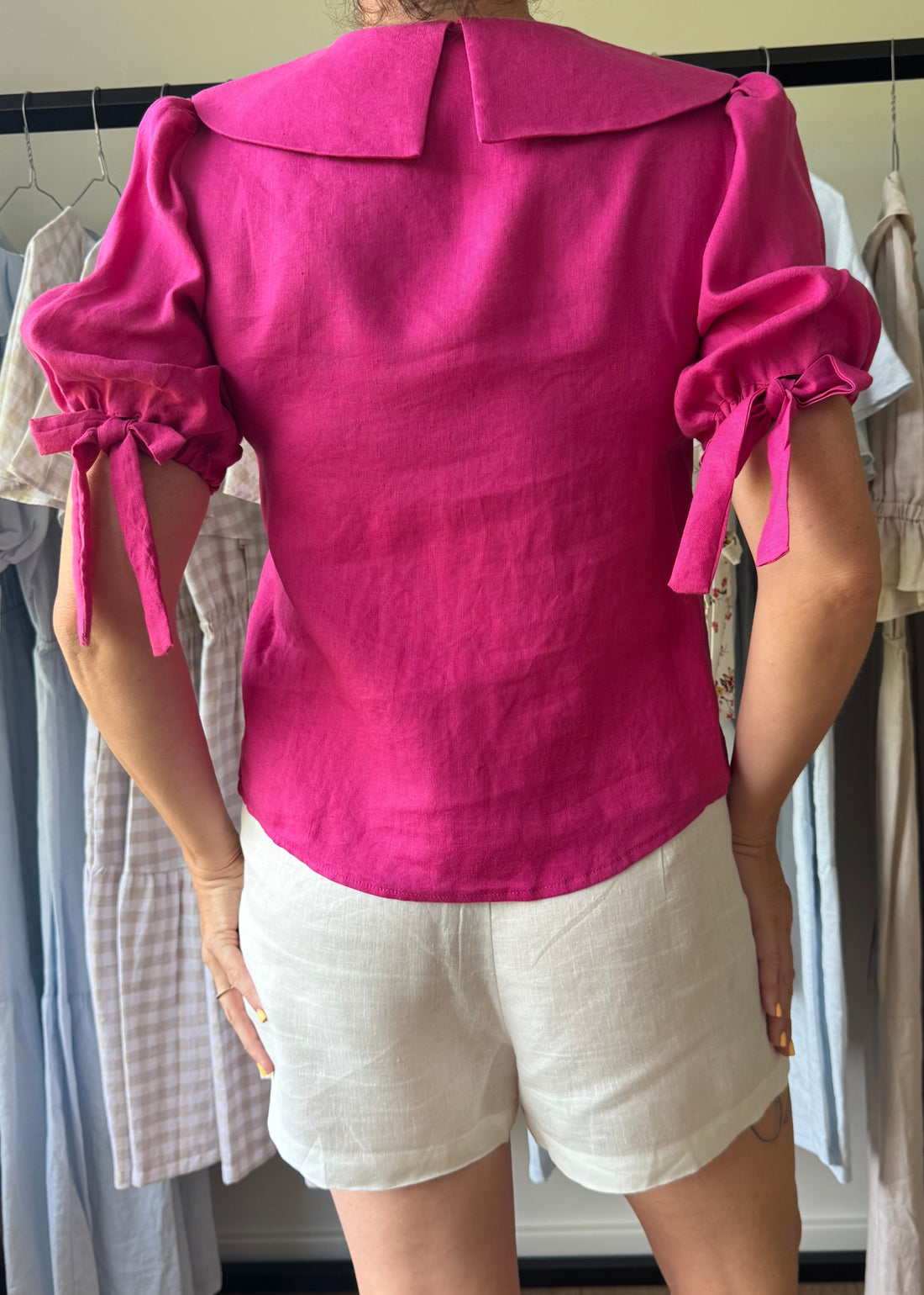 Jenny Blouse in Fuchsia - Size: XS, S