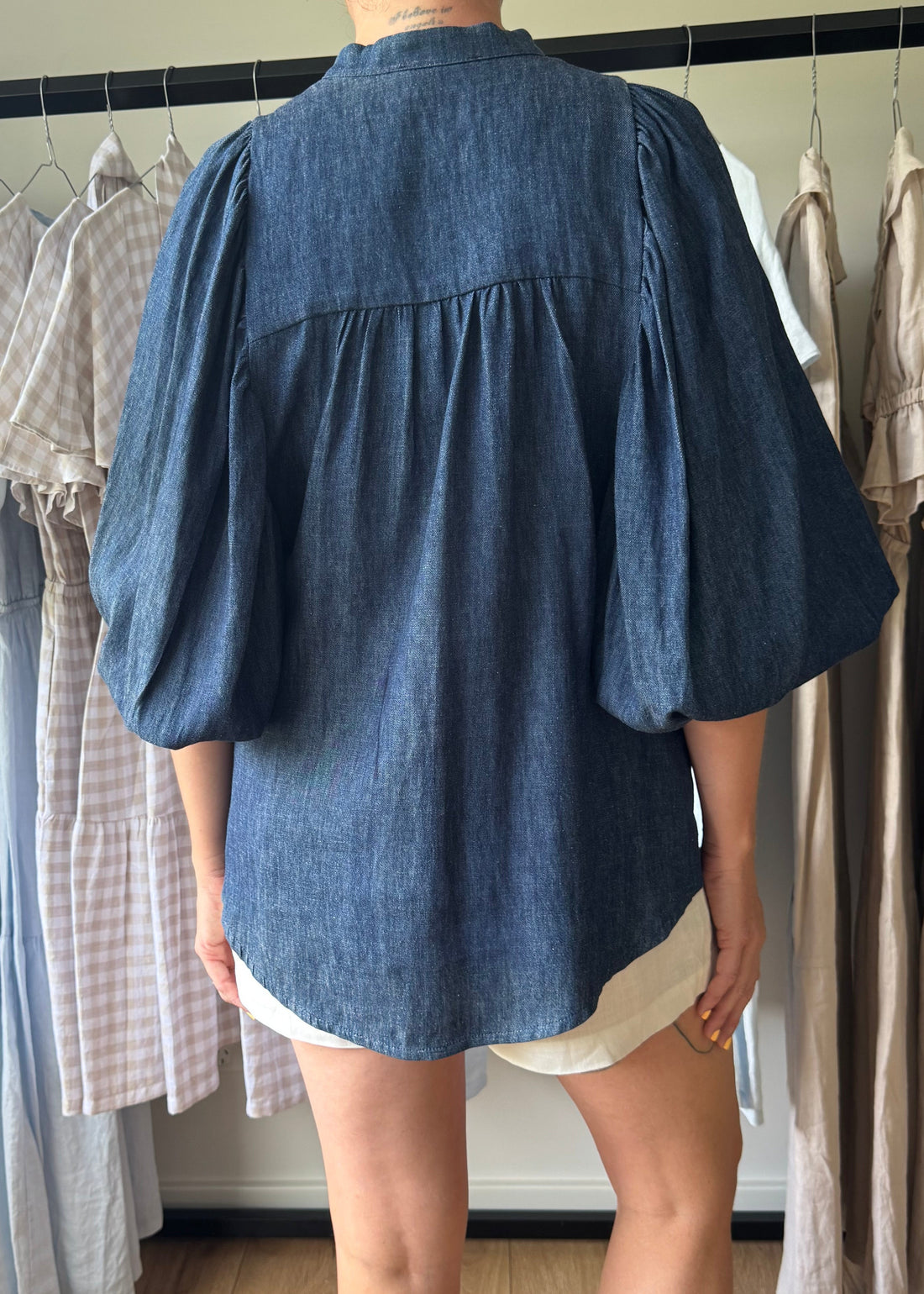 Charlie Blouse Denim Sample - Size: XS, S