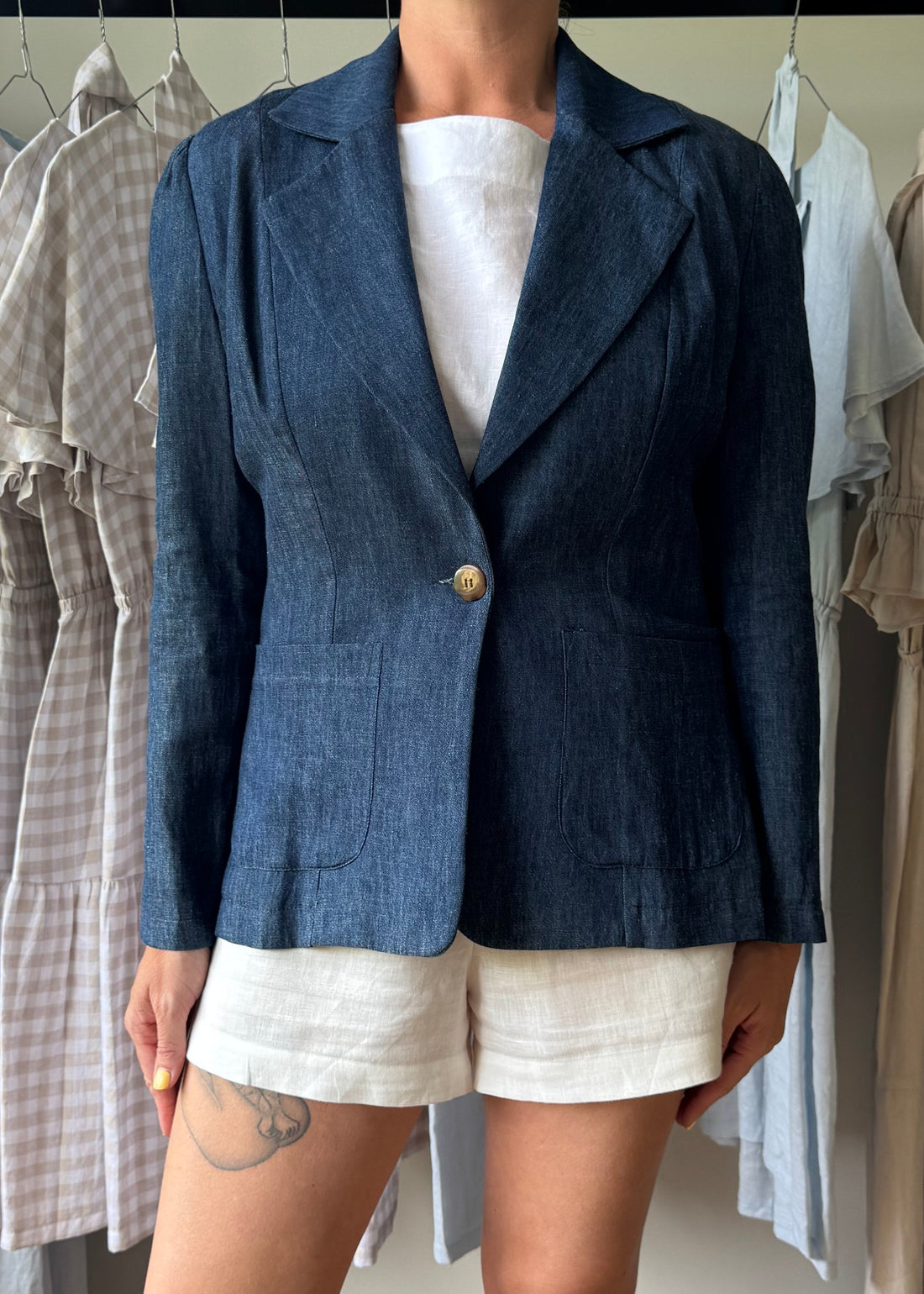 Henry Blazer Denim - Size: XS, S, M, L