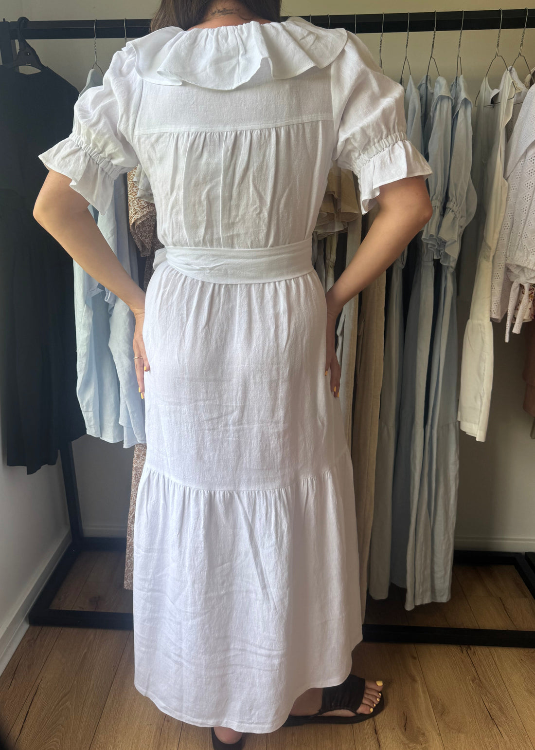 India Dress White - Size: XS, S, L, XL