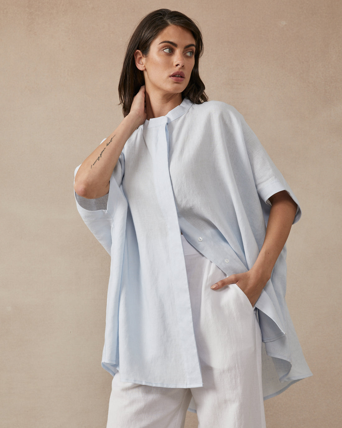 Lena Shirt Light Blue - OS