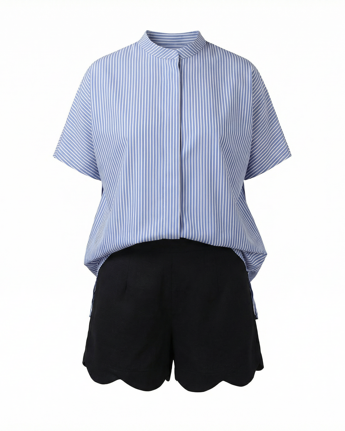 Lena Shirt Blue and White Stripe