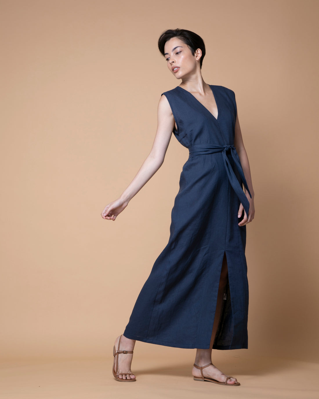 Asha Dress Navy - Size: XS