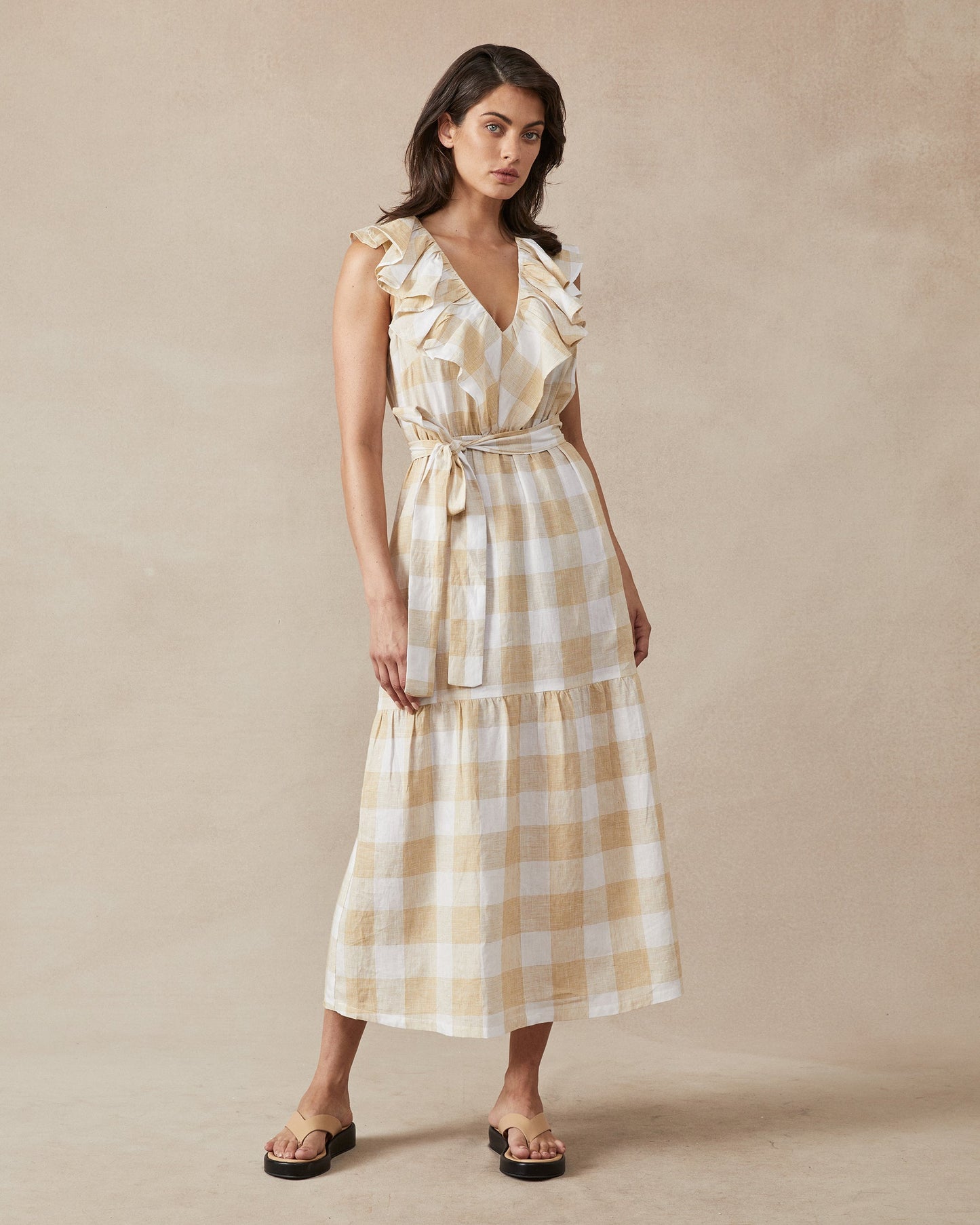 Patty Dress Yellow Check