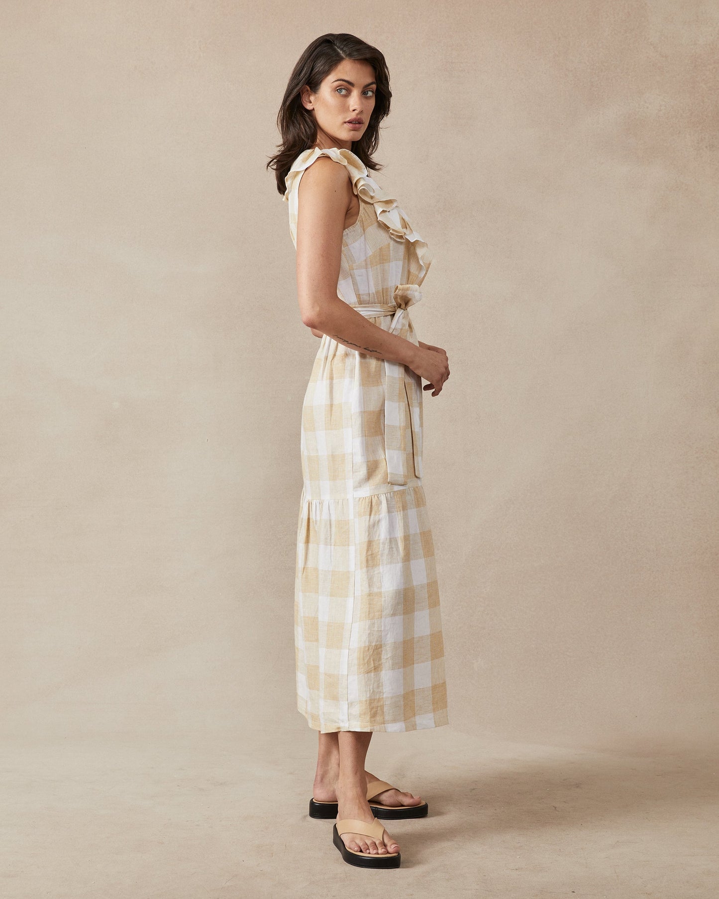 Patty Dress Yellow Check