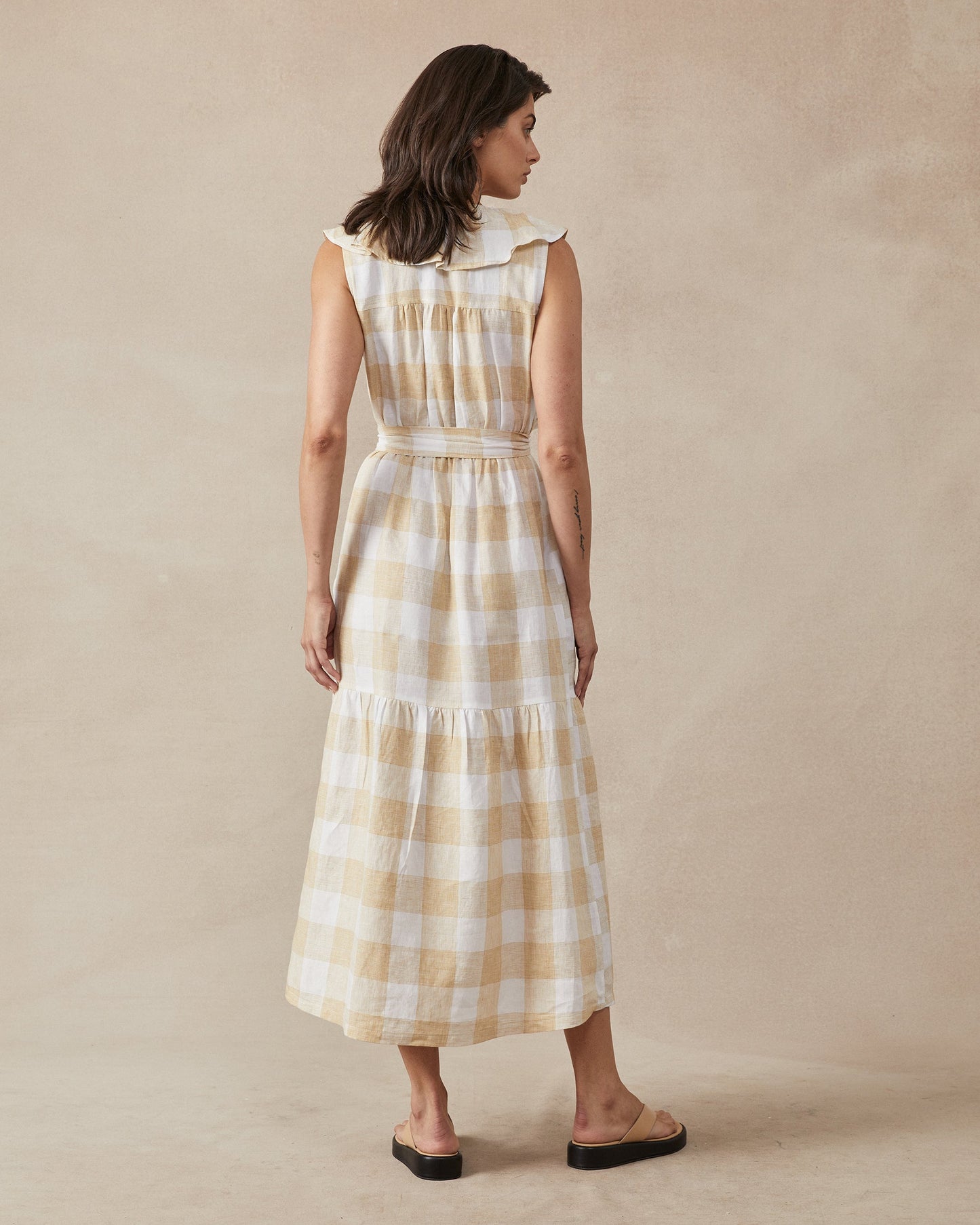 Patty Dress Yellow Check
