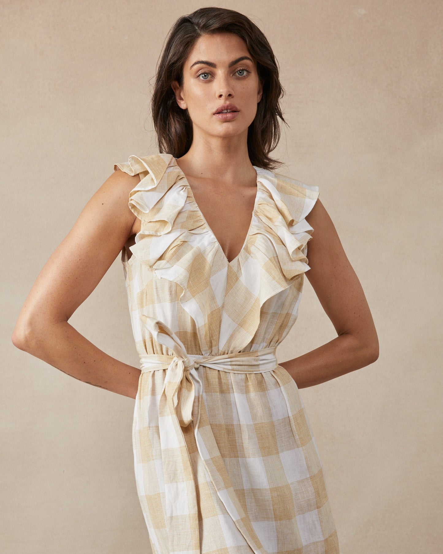Patty Dress Yellow Check